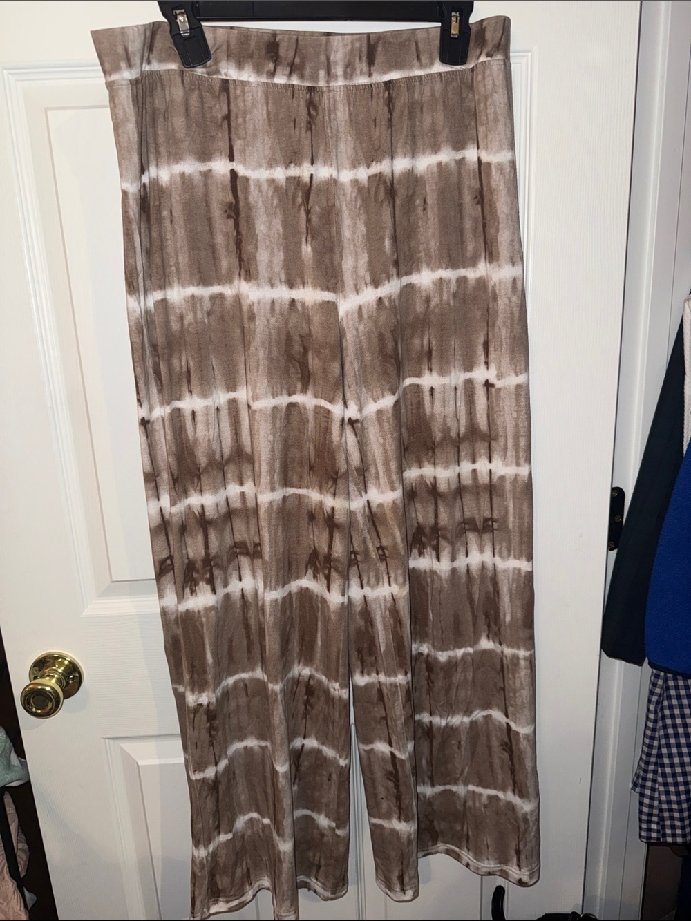 Brown Tie-Dye Wide Leg Pants Chicos Sz 1